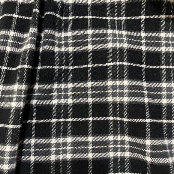 JACHS Flannel Shirt Button Front Black White Plaid XL Extra Large Thick Fabric - Picture 5 of 8